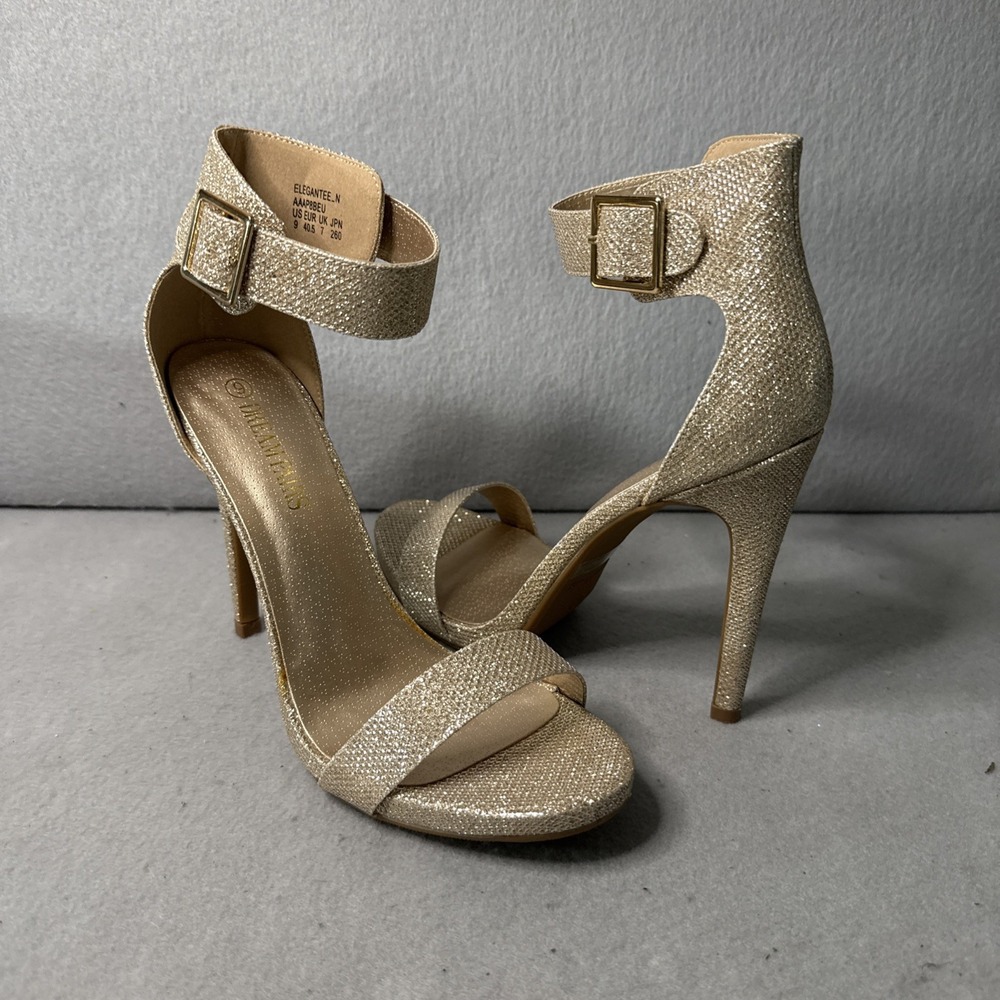 Dream Paris Elegantee_N AAAP8BEU Gold/Glitter Women's High Heel size 9 - Picture 1 of 7